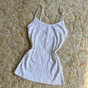 White Sequined Tank Top